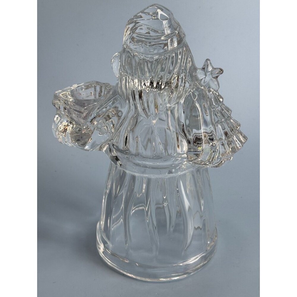 Crystal Santa Claus Figurine Candle Holder Lead Crystal 7.5" Decorative Holiday - Picture 12 of 12